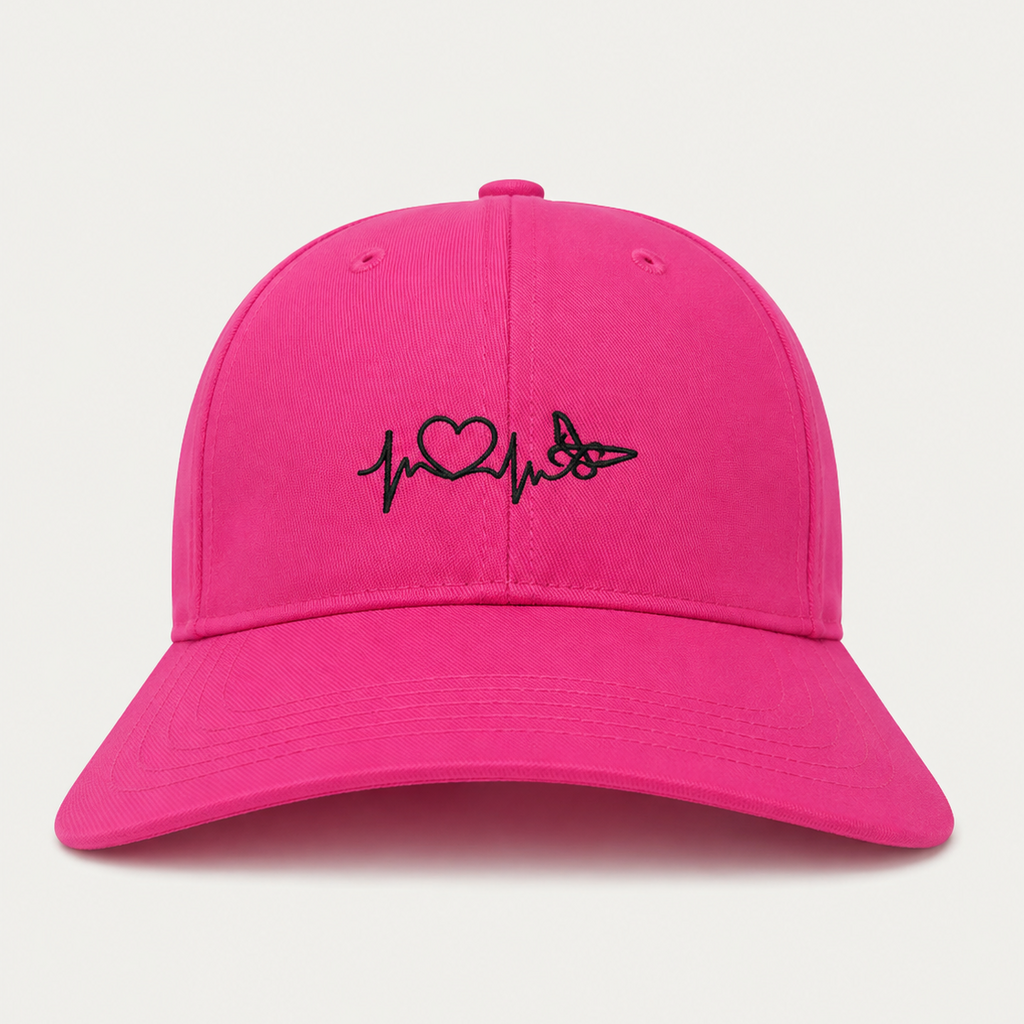 Women's Pink Butterfly Print Baseball Cap