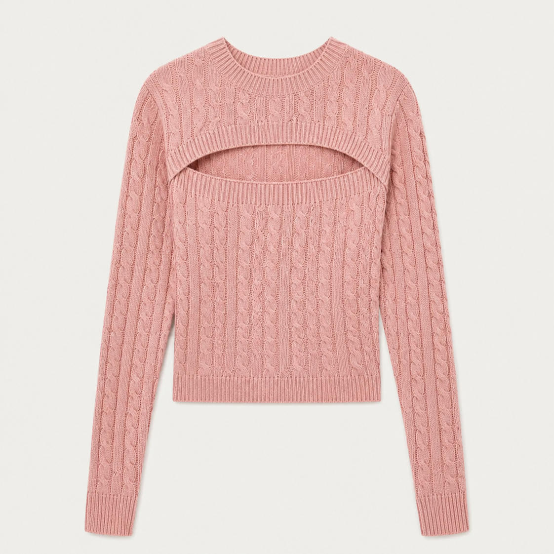 Women's Hollow-Out Twist Slim-Fit Pullover Sweater