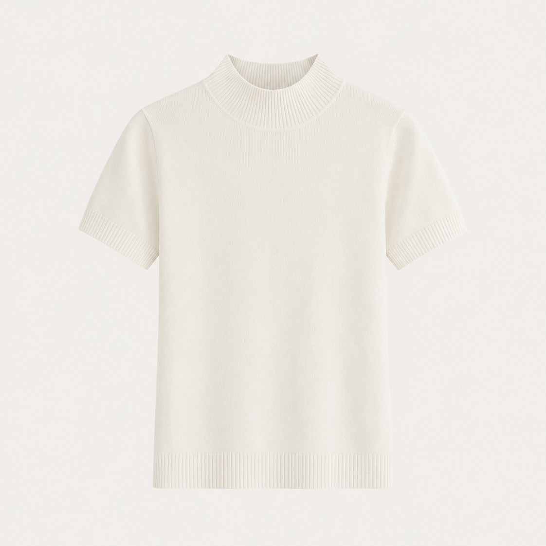 Women's Ice Fiber Half-Collar Short Sleeve Pullover