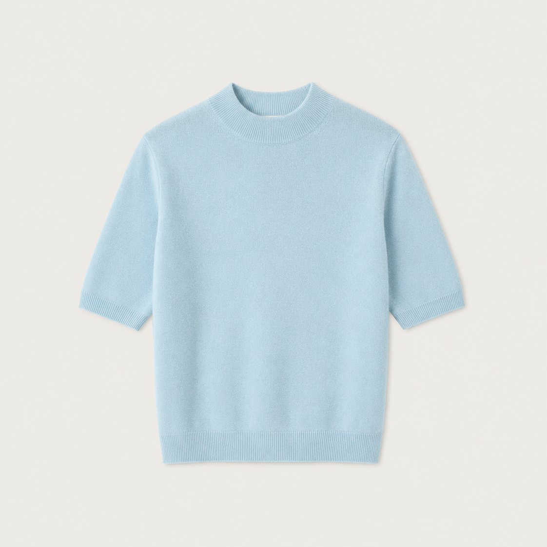 Women's Elegant Half-Neck Short Sleeve Base Shirt