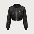 Women's Stylish Zipper Short Jacket