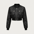 Women's Stylish Zipper Short Jacket