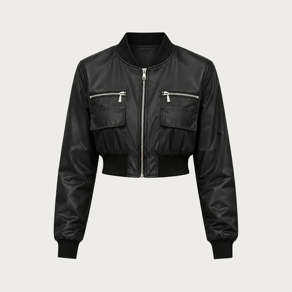 Women's Stylish Zipper Short Jacket