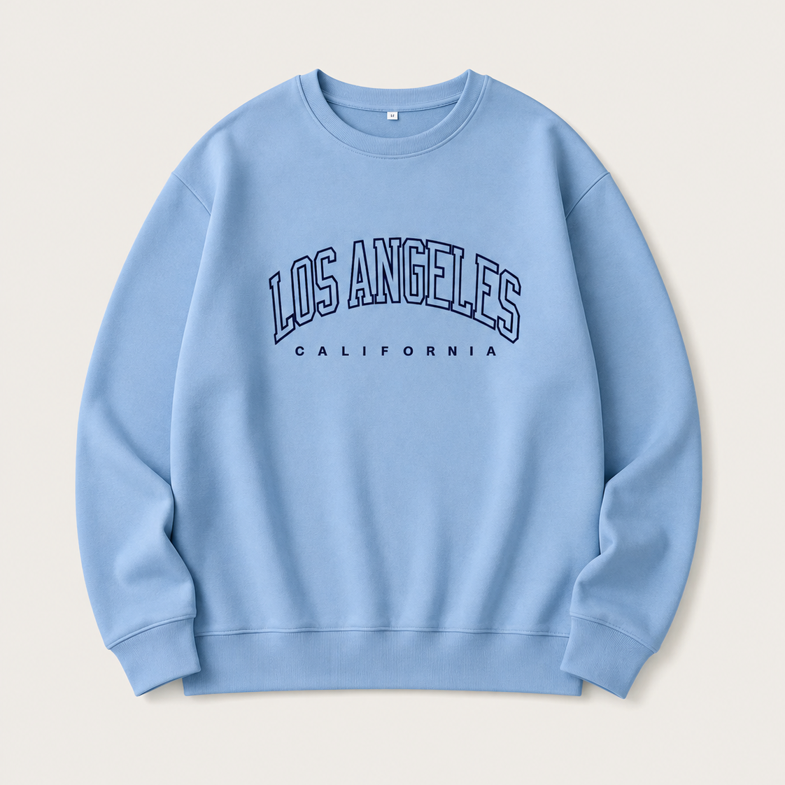 Women's Preppy Los Angeles Print Crew Neck Sweatshirt