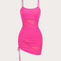 Women's Strappy Mesh Skirt One-Piece Swimsuit