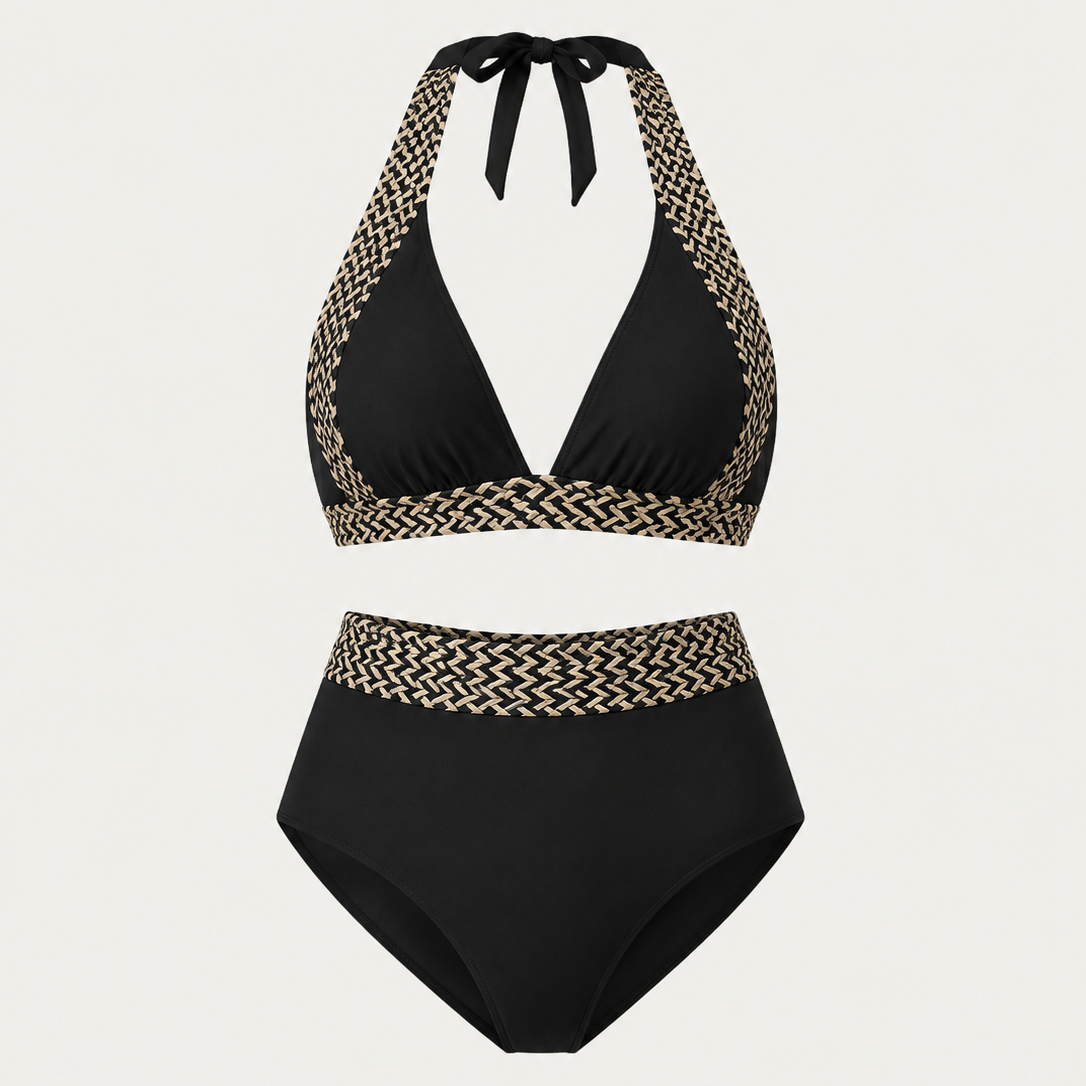 Women's Golden Wave Split Bikini Swimsuit