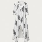 Women's Color Block Striped Shirt Dress