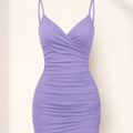 Women's Crisscross V-Neck Suspender Bodycon Dress