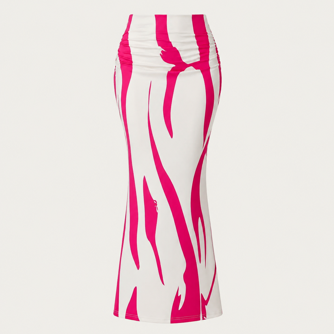 Women's Zebra Print High-Waisted Fishtail Pencil Skirt