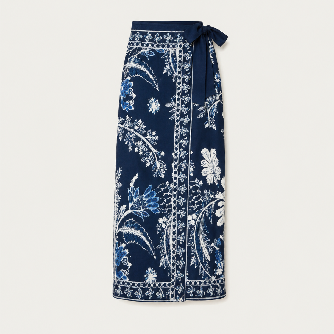 Women's Floral Print Wrap Tie Skirt, Vacation Style