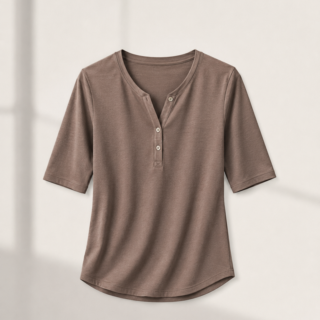 Women's Solid V-Neck T-Shirt, Lightweight Loose Fit