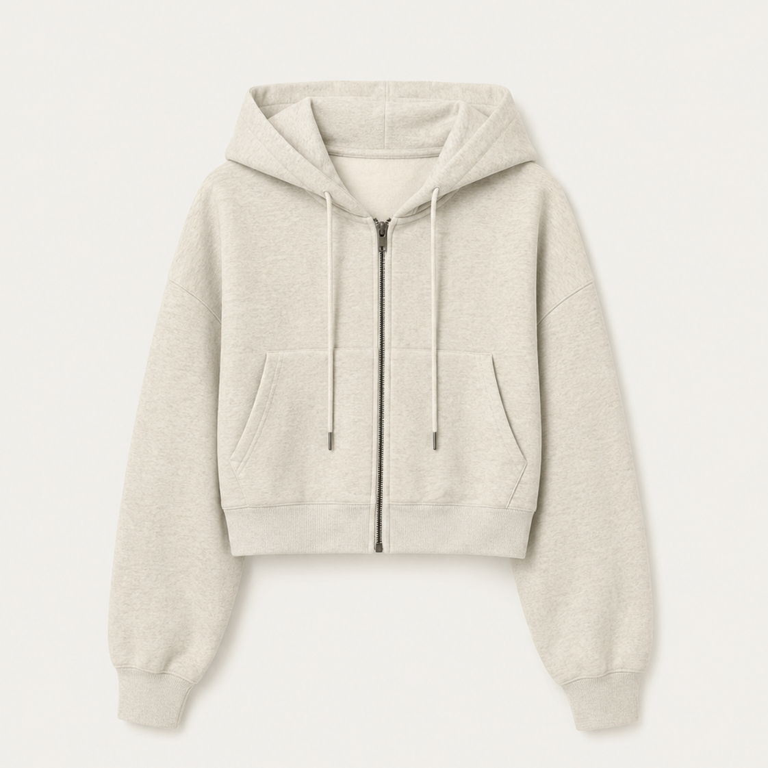 Women's Bat-Sleeve Zip-Up Hooded Cardigan