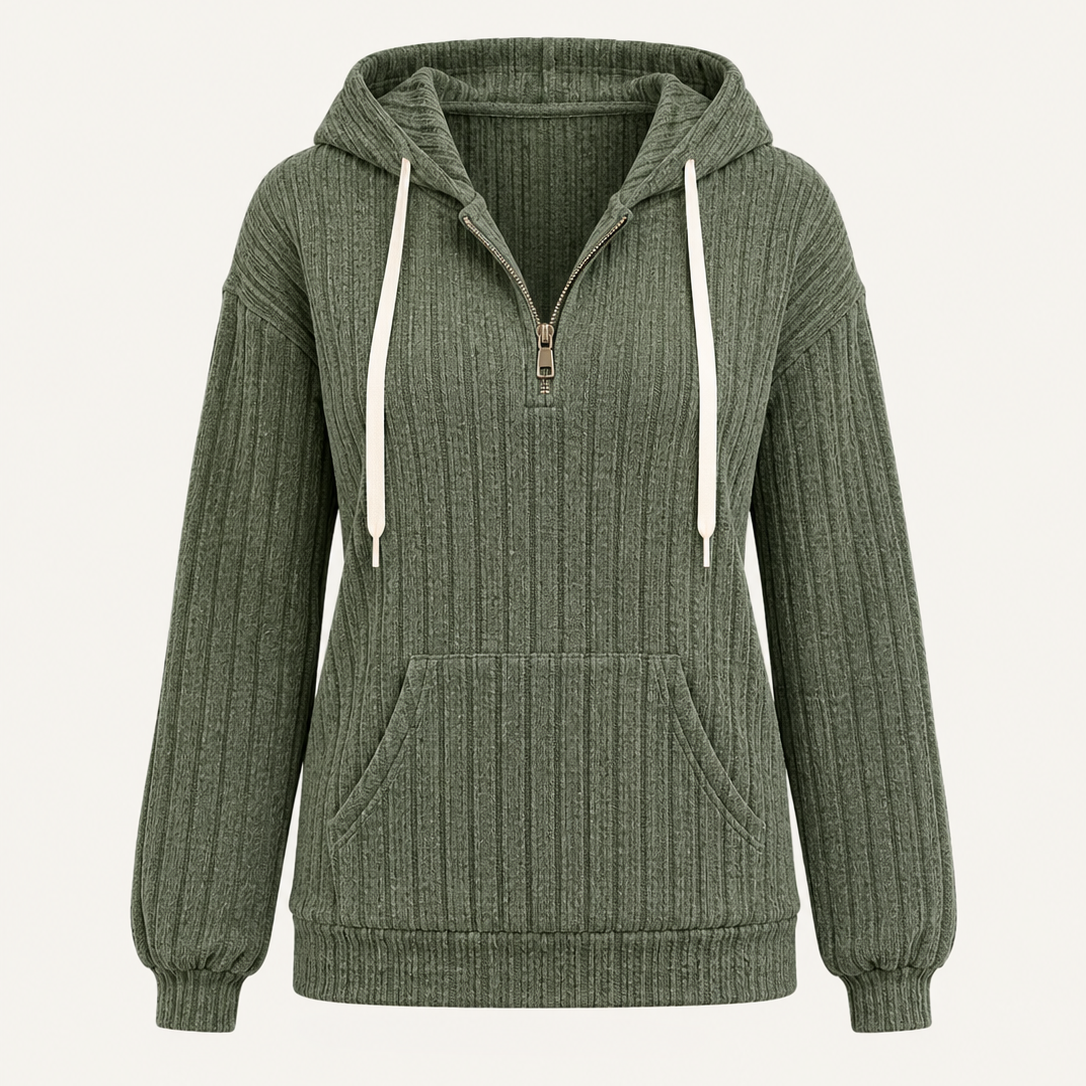 Women's Plus Size Kangaroo Pocket Drawstring Hoodie