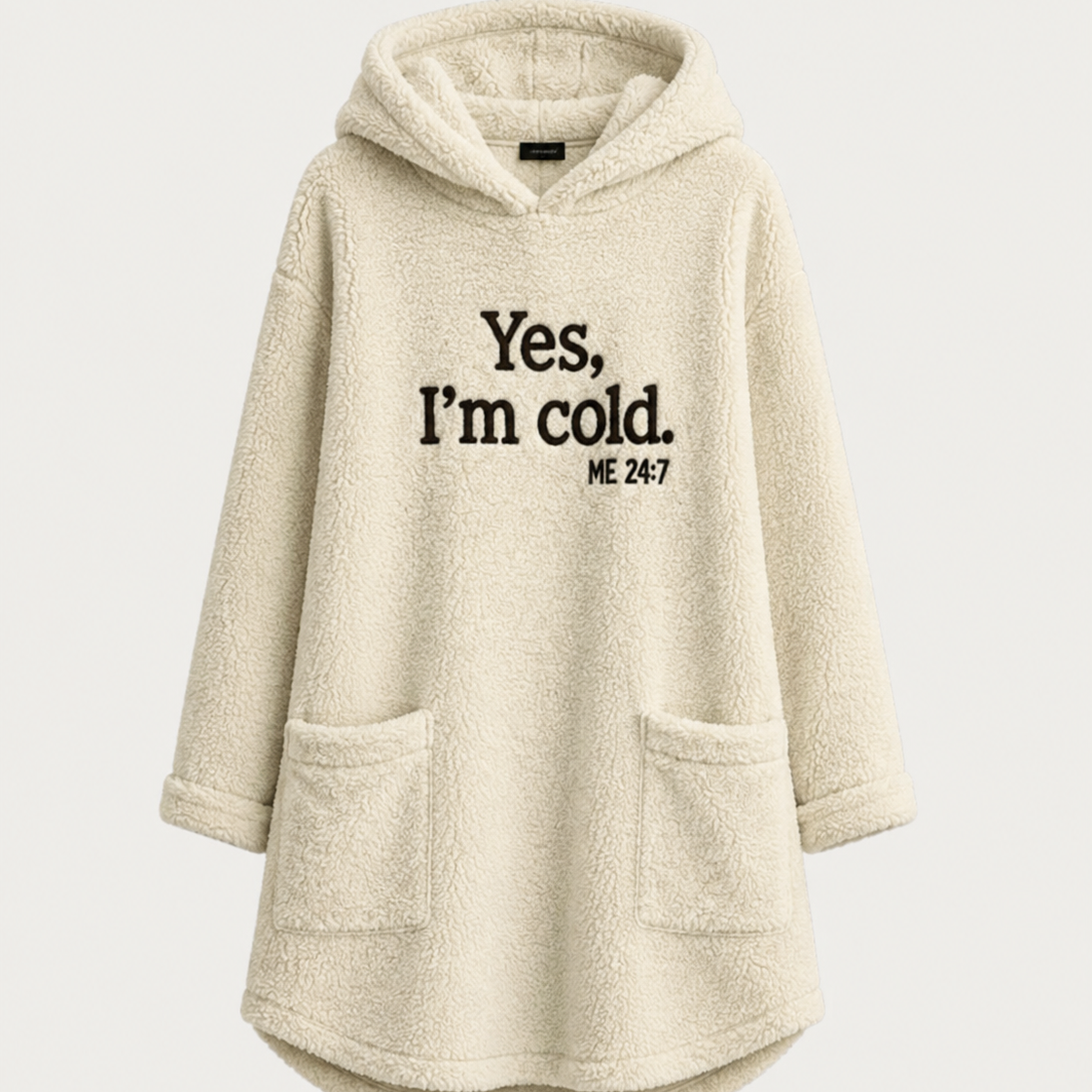Women's Teddy Bear Print Fleece Hooded Pullover
