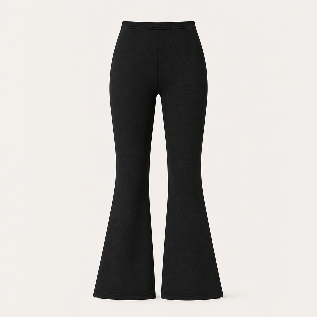 Women's Solid Color High-Waist Flared Pants