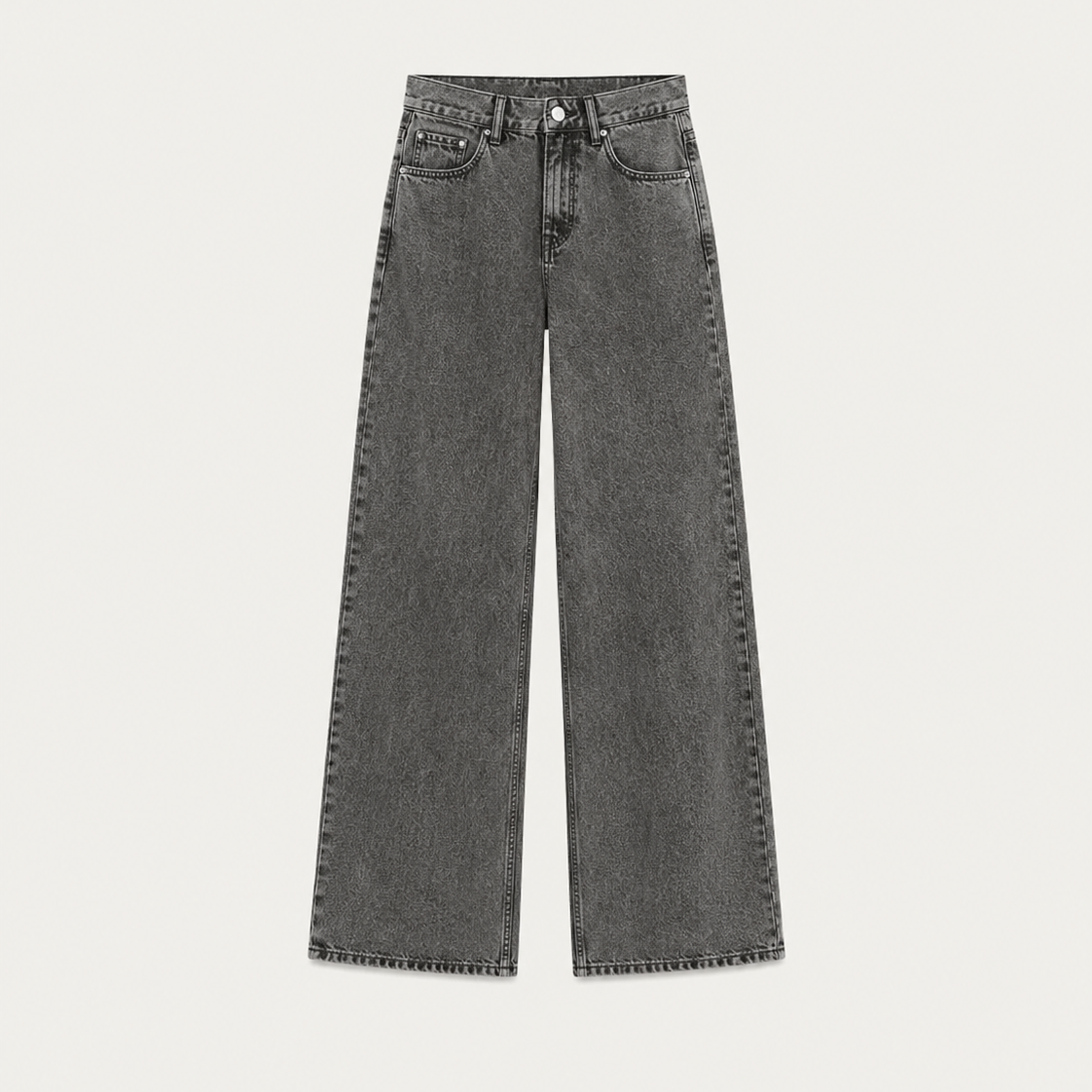 Women's Gray Snowflake Wide Leg Jeans