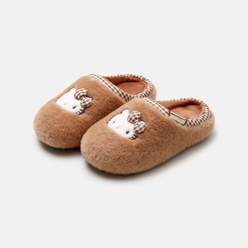 Soft plush Hello Kitty indoor footwear