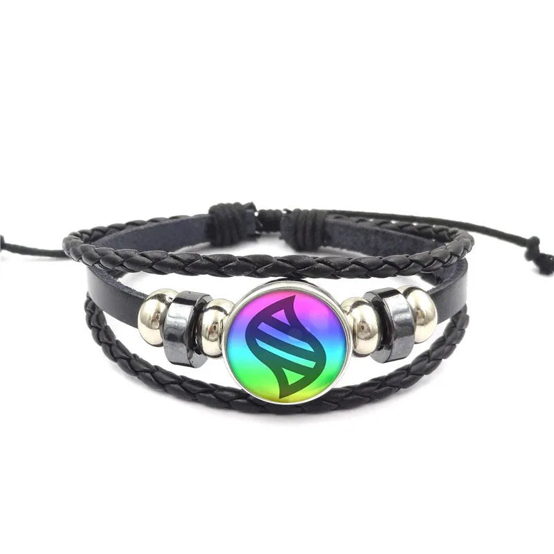 Pokémon Mega Stone leather bracelet adjustable anime jewelry product photo
