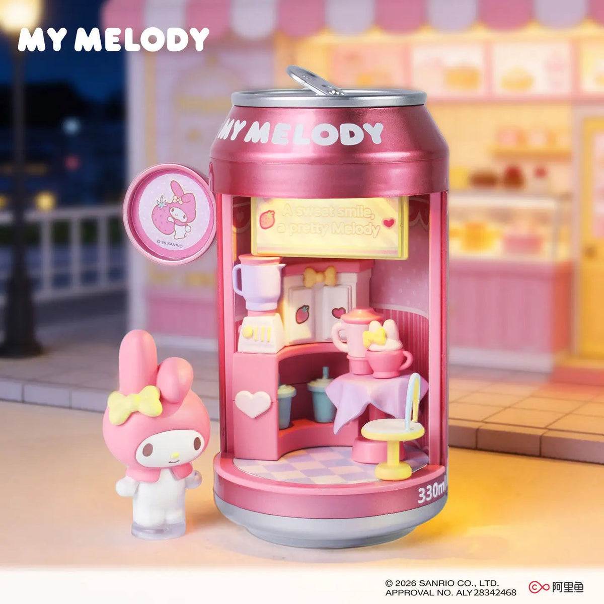 Sanrio blind box light-up figure  collectible dessert shop series