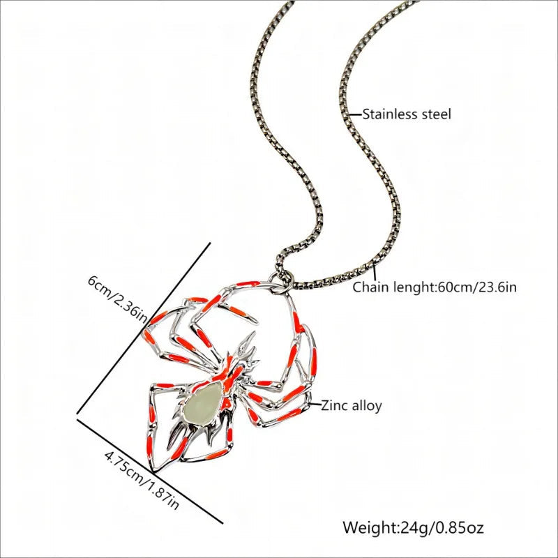 Glow Spider Necklace