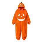 Plush Pumpkin Onesie Halloween Costume Jumpsuit