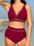 Women's High-Waist Push-Up Bikini Set