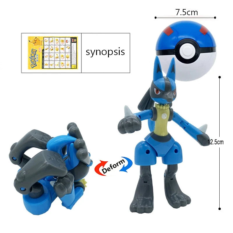 Pokémon Poké Ball transforming toy and Pikachu action figure product photo