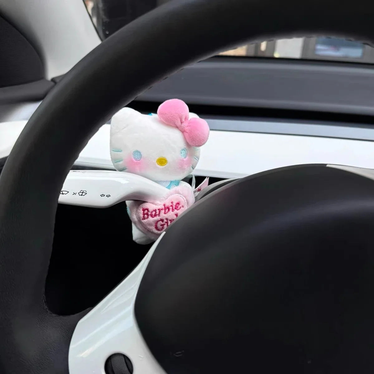 Hello Kitty plush wiper and turn signal cover car interior decor product photo