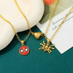 Hero-Inspired Heart Couple Necklace Set