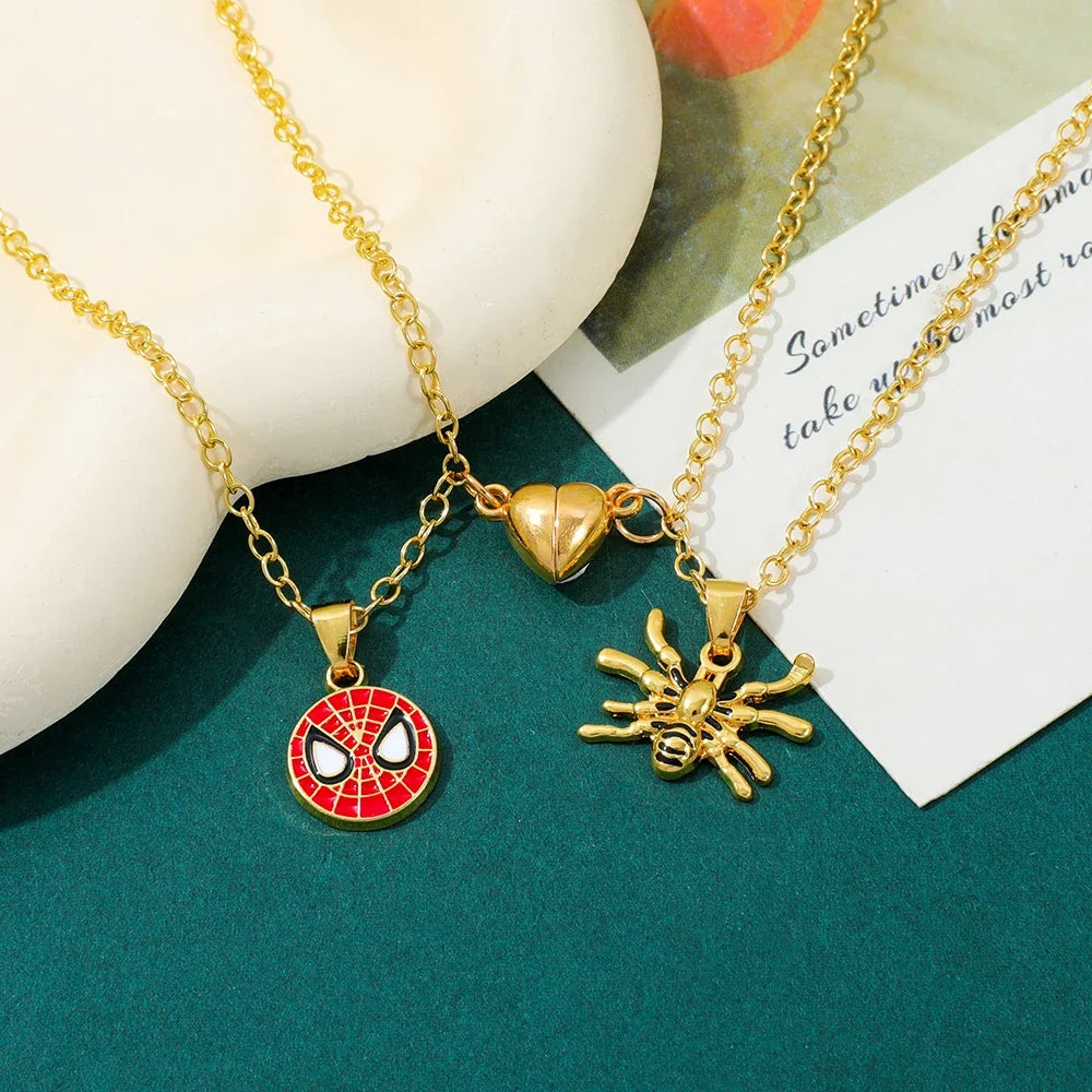 Hero-Inspired Heart Couple Necklace Set