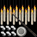 Floating LED Candles with Magic Wand Remote