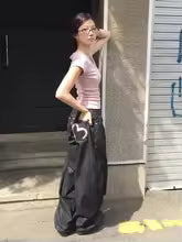 Women's Y2K Wide Fit Baggy Mom Jeans