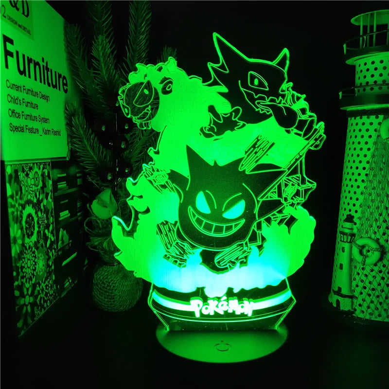Gengar Pokémon 3D LED night light room decor product photo