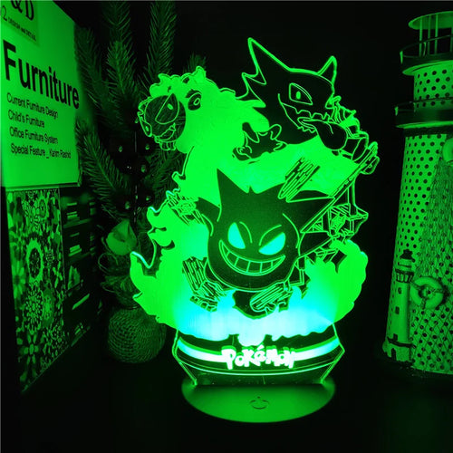 Gengar Pokémon 3D LED night light room decor product photo
