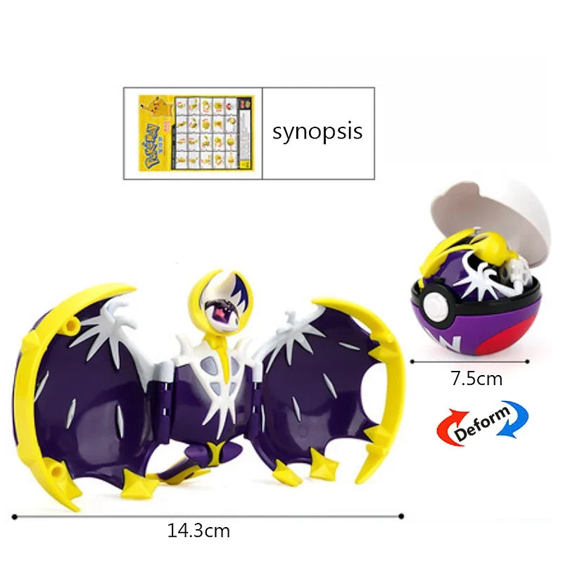Pokémon Poké Ball transforming toy and Pikachu action figure product photo