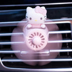 Hello Kitty car vent fan air freshener rotating dashboard decor product photo
