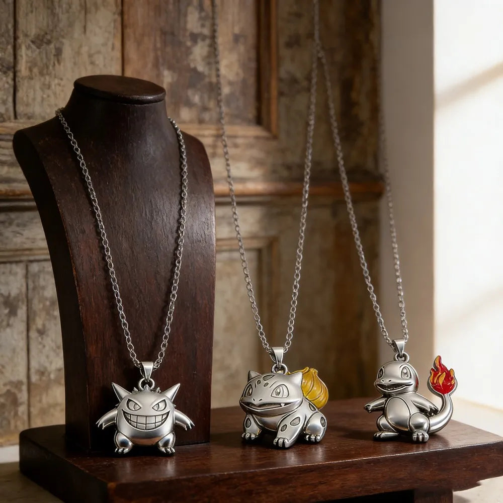 Pokémon character pendant necklace size and measurement guide