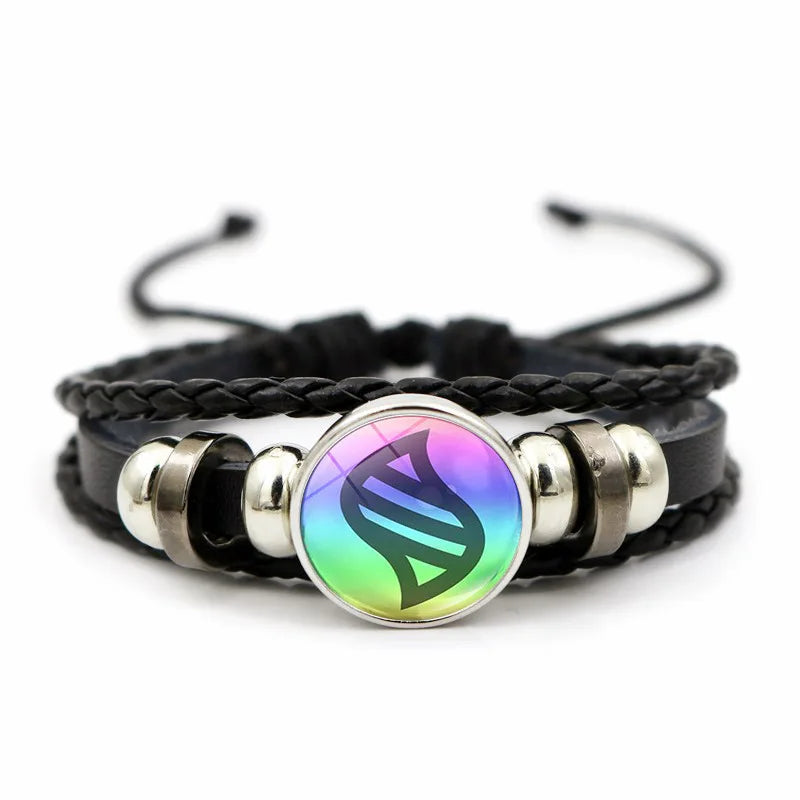 Pokémon Mega Stone leather bracelet adjustable anime jewelry product photo