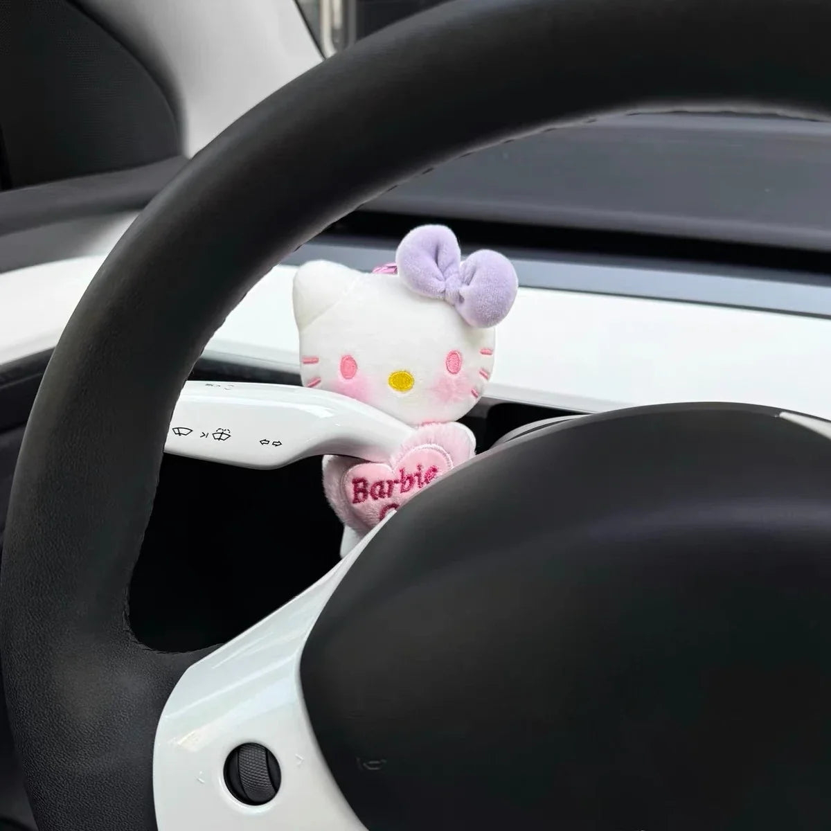 Hello Kitty plush wiper and turn signal cover car interior decor product photo