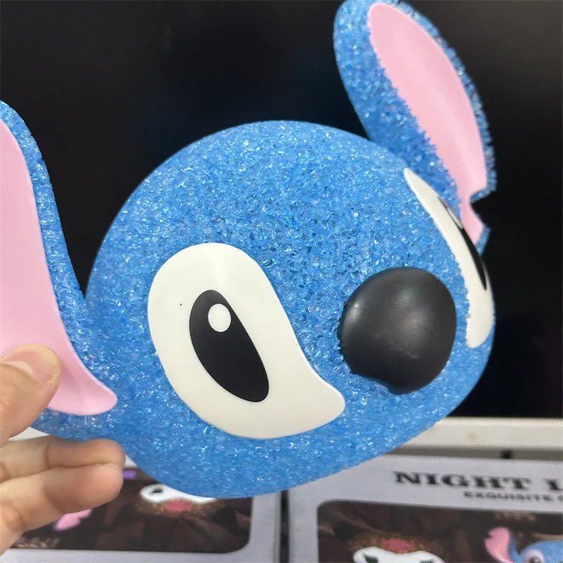 Stitch LED Night Light Lamp Cute Crystal Glow Bedside Lamp