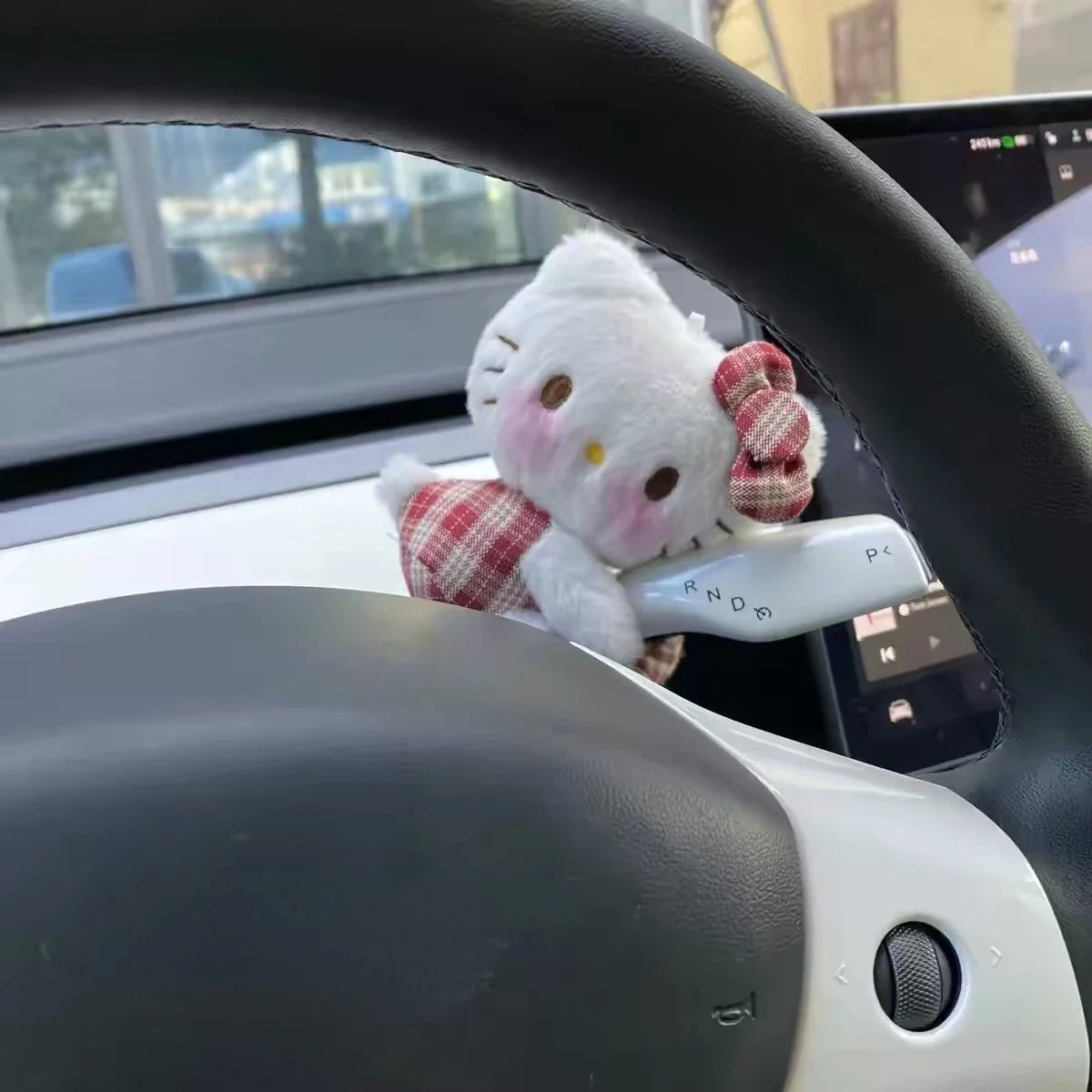 Hello Kitty plush wiper and turn signal cover car interior decor product photo