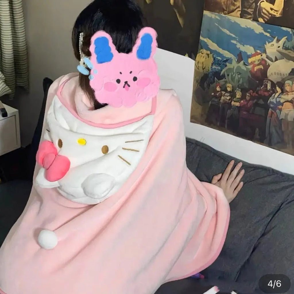 Hello kitty sanrio blanket  kawaii soft throw for girls & bedroom decor