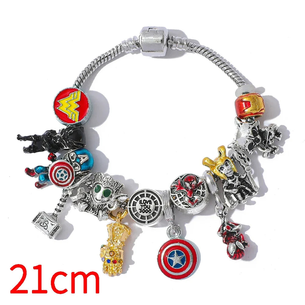Spider Hero Inspired Charm Bracelet, Adjustable Bangle