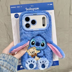 stitch plush iphone case I fluffy 3d protector cover