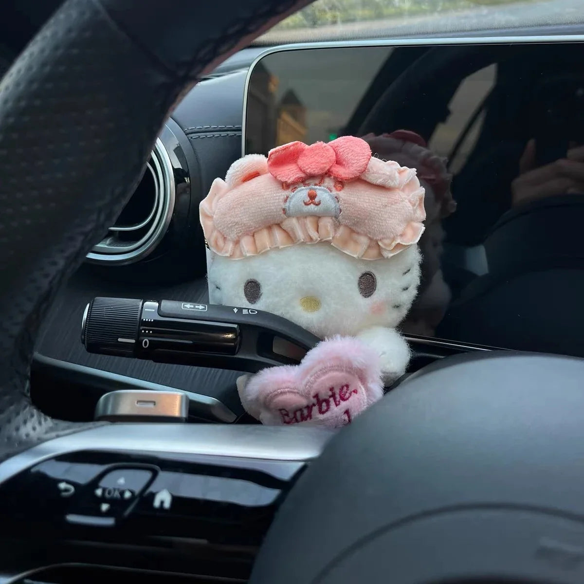 Hello Kitty plush wiper and turn signal cover car interior decor product photo