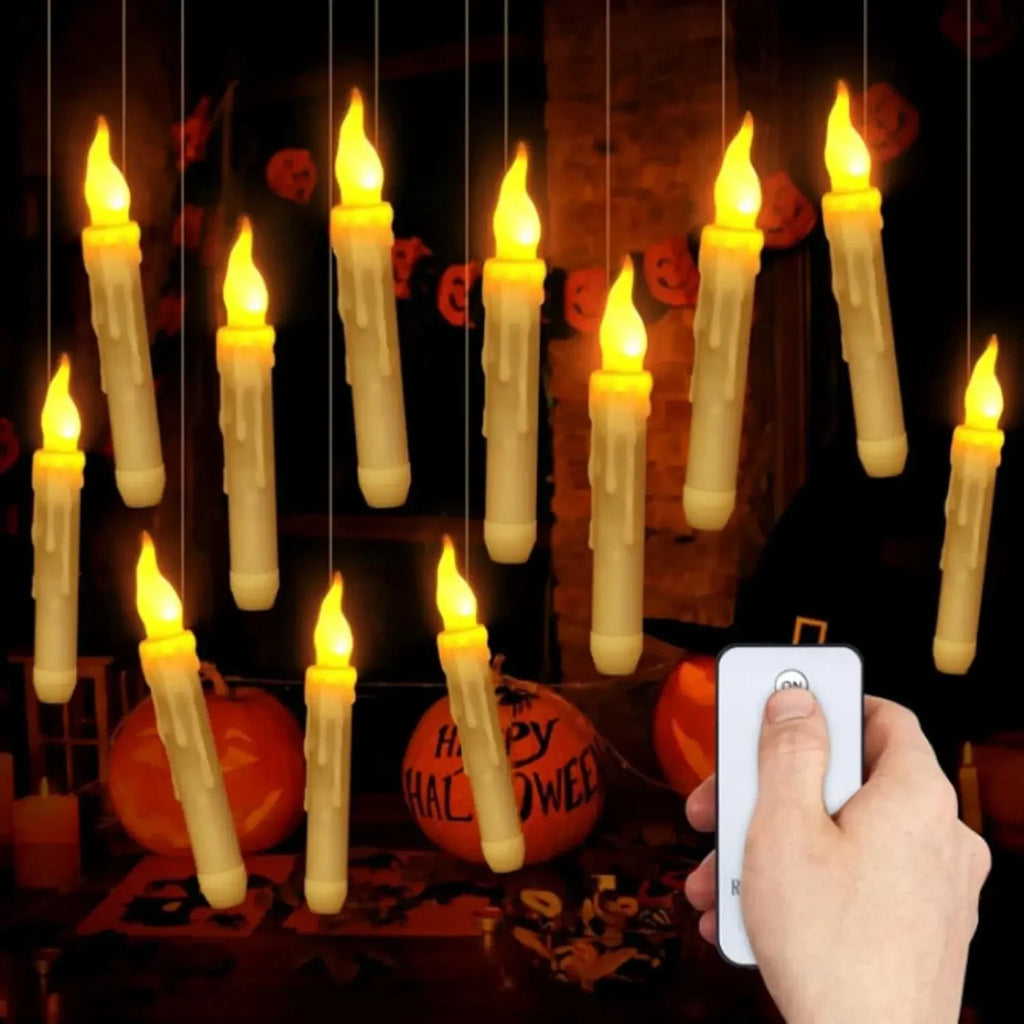 Floating LED Candles with Magic Wand Remote