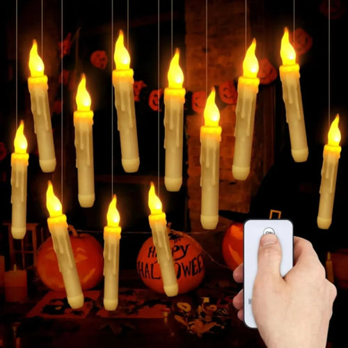 Floating LED Candles with Magic Wand Remote