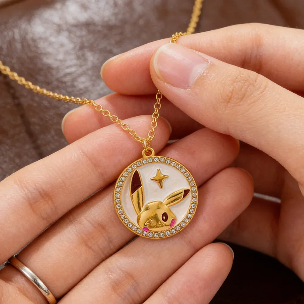 Pikachu Pokémon anime metal pendant necklace kawaii jewelry product photo