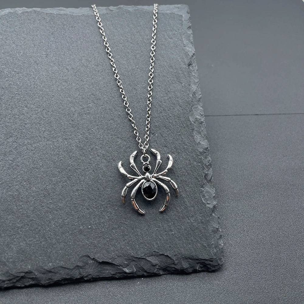 Crystal Spider Necklace