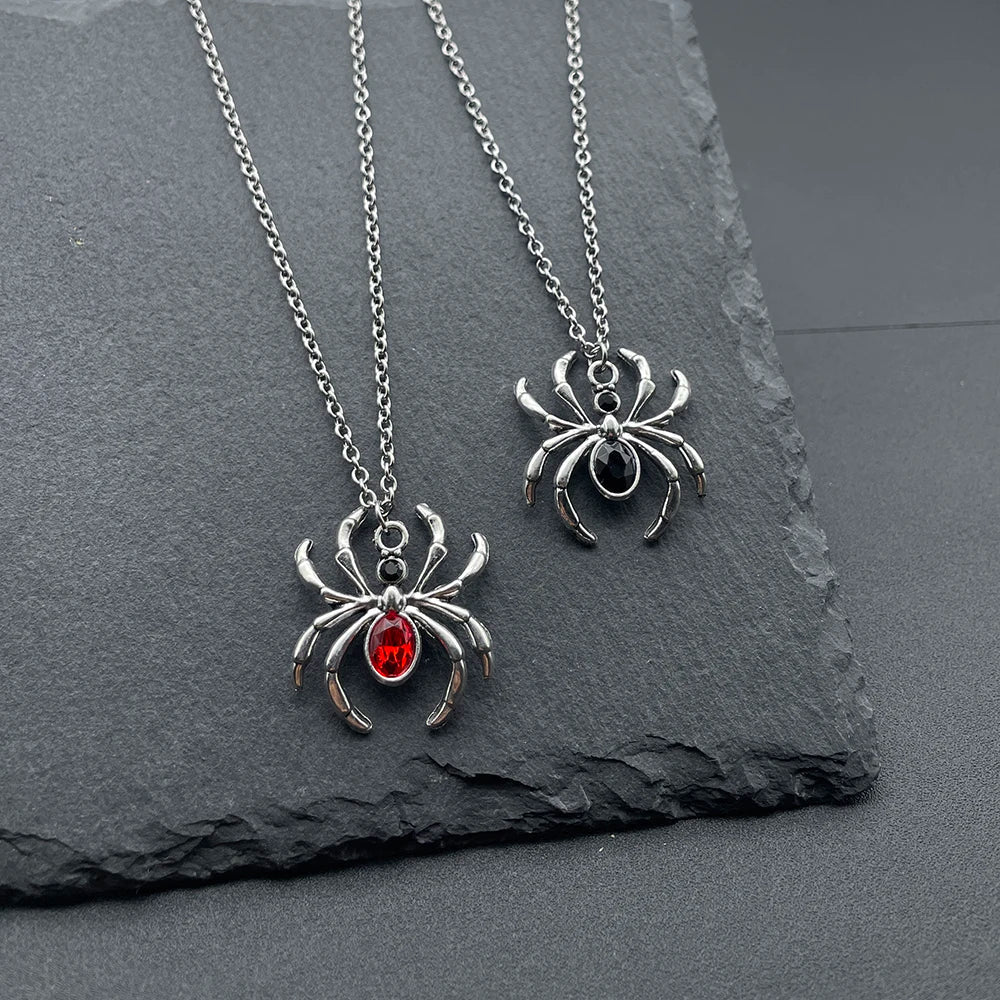 Crystal Spider Necklace